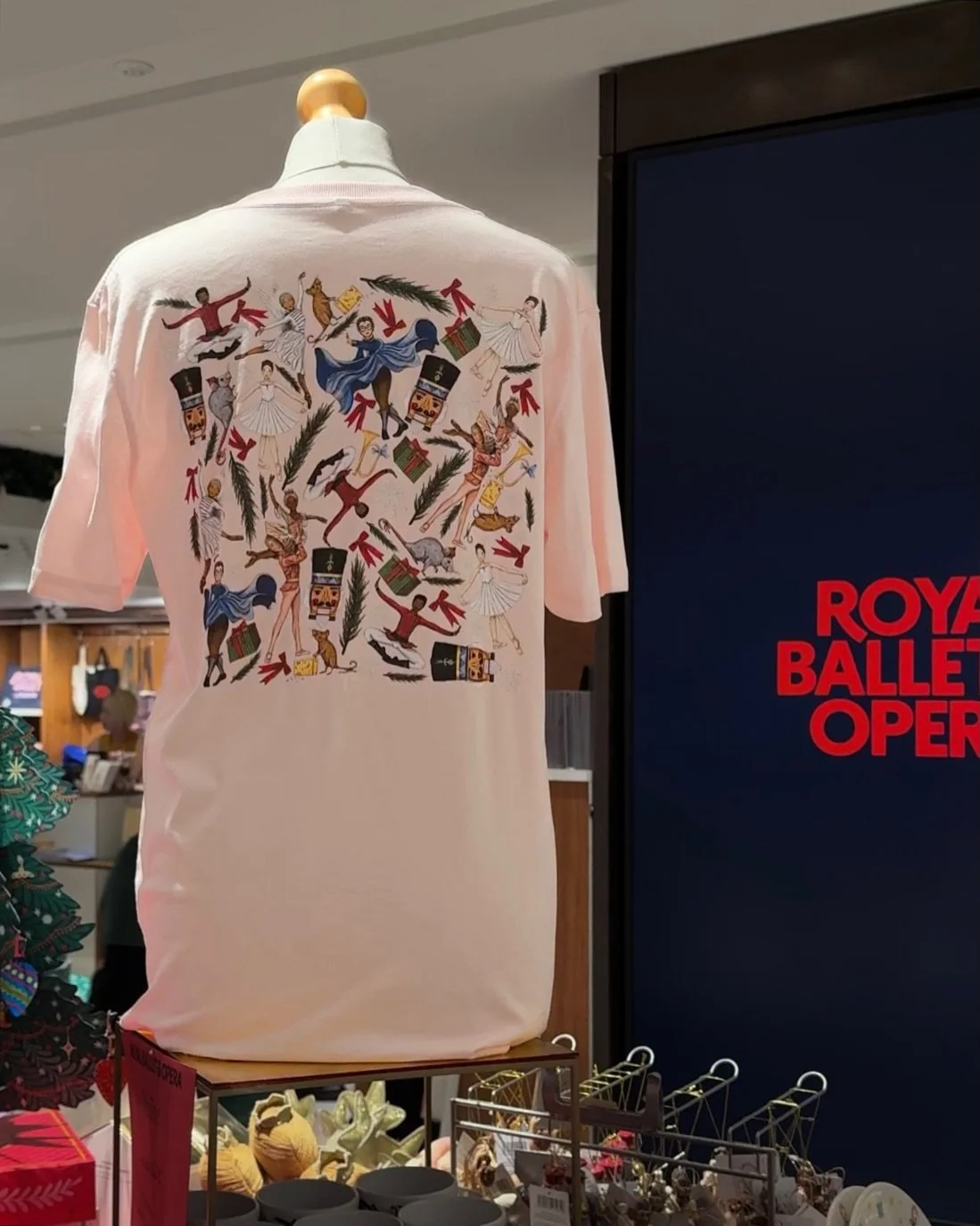 A very special moment today! visiting the Royal Opera House shop with my parents and seeing the Royal Ballet t-shirts displayed at the front! 💂🏽&zwj;♀️☃️
I&rsquo;m so proud and incredibly grateful for the continued support from the whole RBO team.

