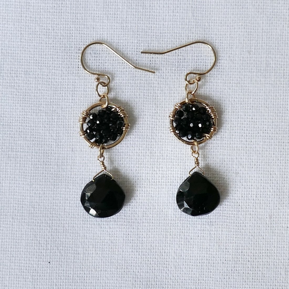 Amanda Earrings / Black Spinel