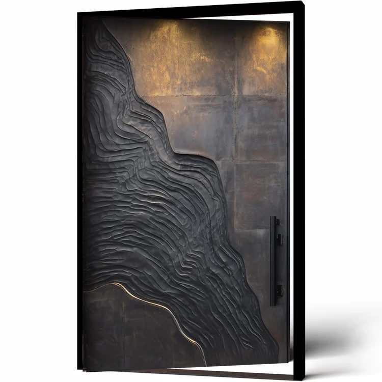 Onyx sculpted wood door