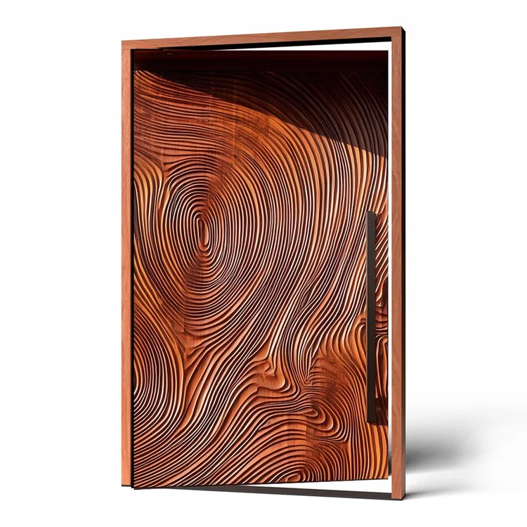 Taos carved wood door