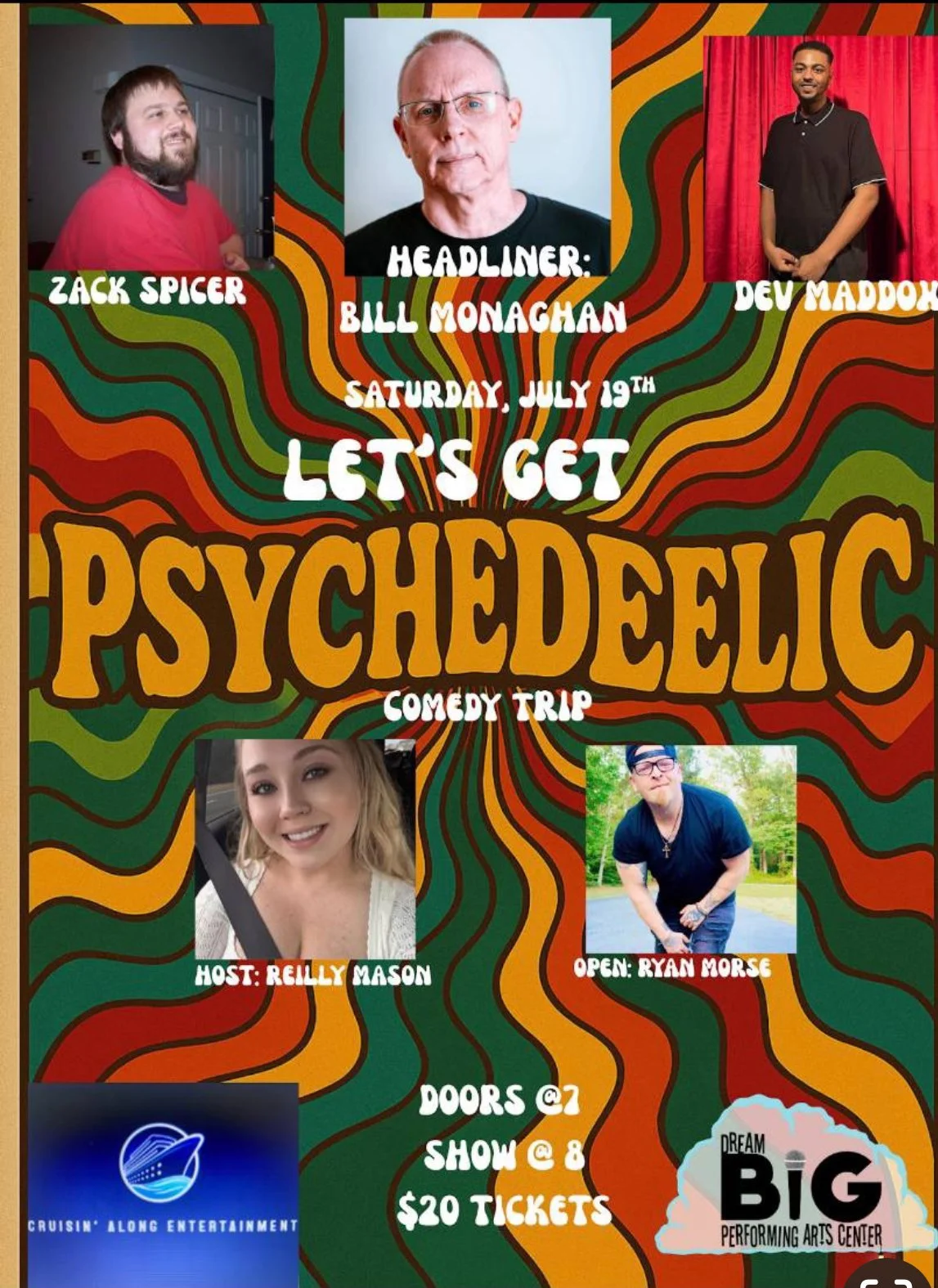 Jackson “Cruise” Show: July 19th - Doors Open 7 pm; Show 8 pm Show Rating: LP