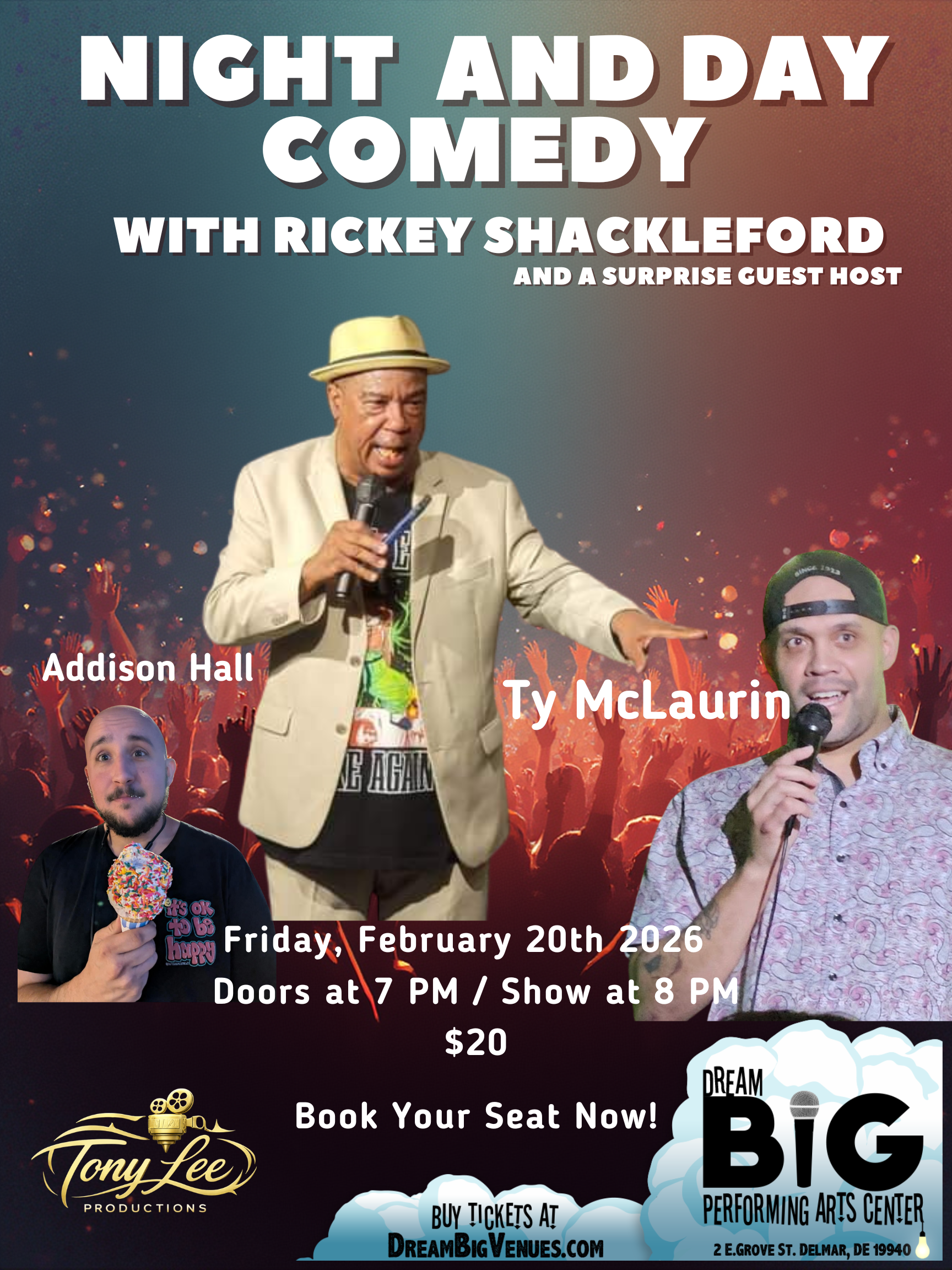 Night and Day Comedy with Rickey Shackleford - Friday, February 20, 2026