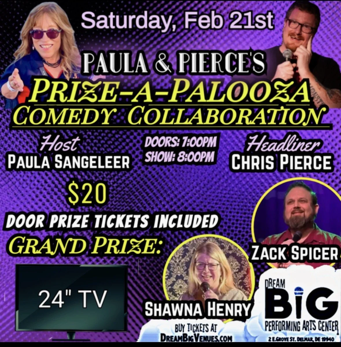 Prize-A-Palooza!  Comedy Collaboration - Doors 7 p.m./Show 8 p.m. 