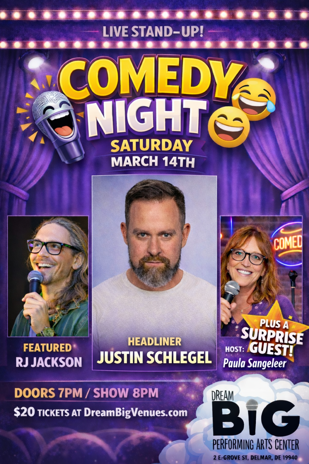 Justin Schlegel - Saturday, March 14th at 8 PM