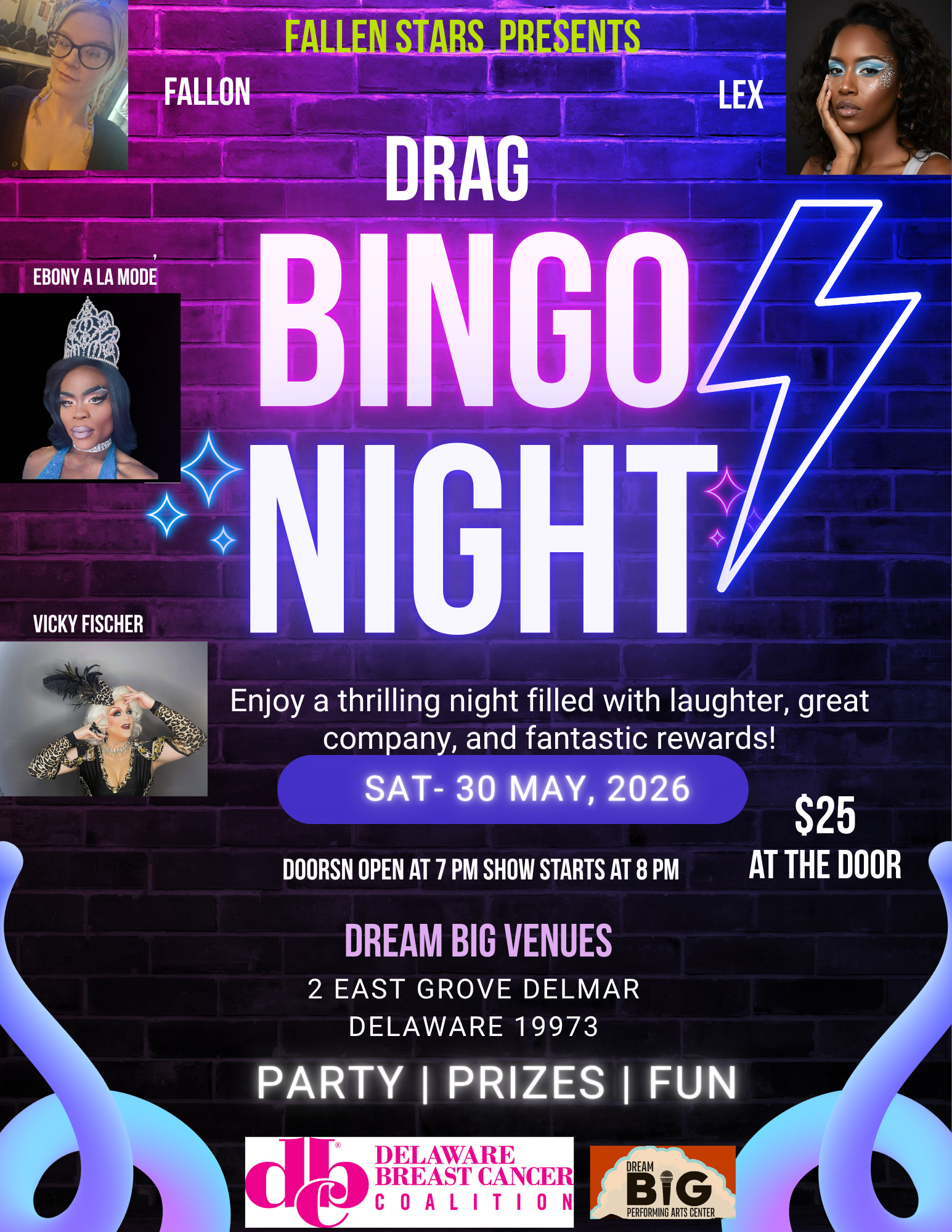 Fallen Stars Presents:  Drag Bingo - Saturday, May 30th - Doors 7 p.m./Show 8 p.m.