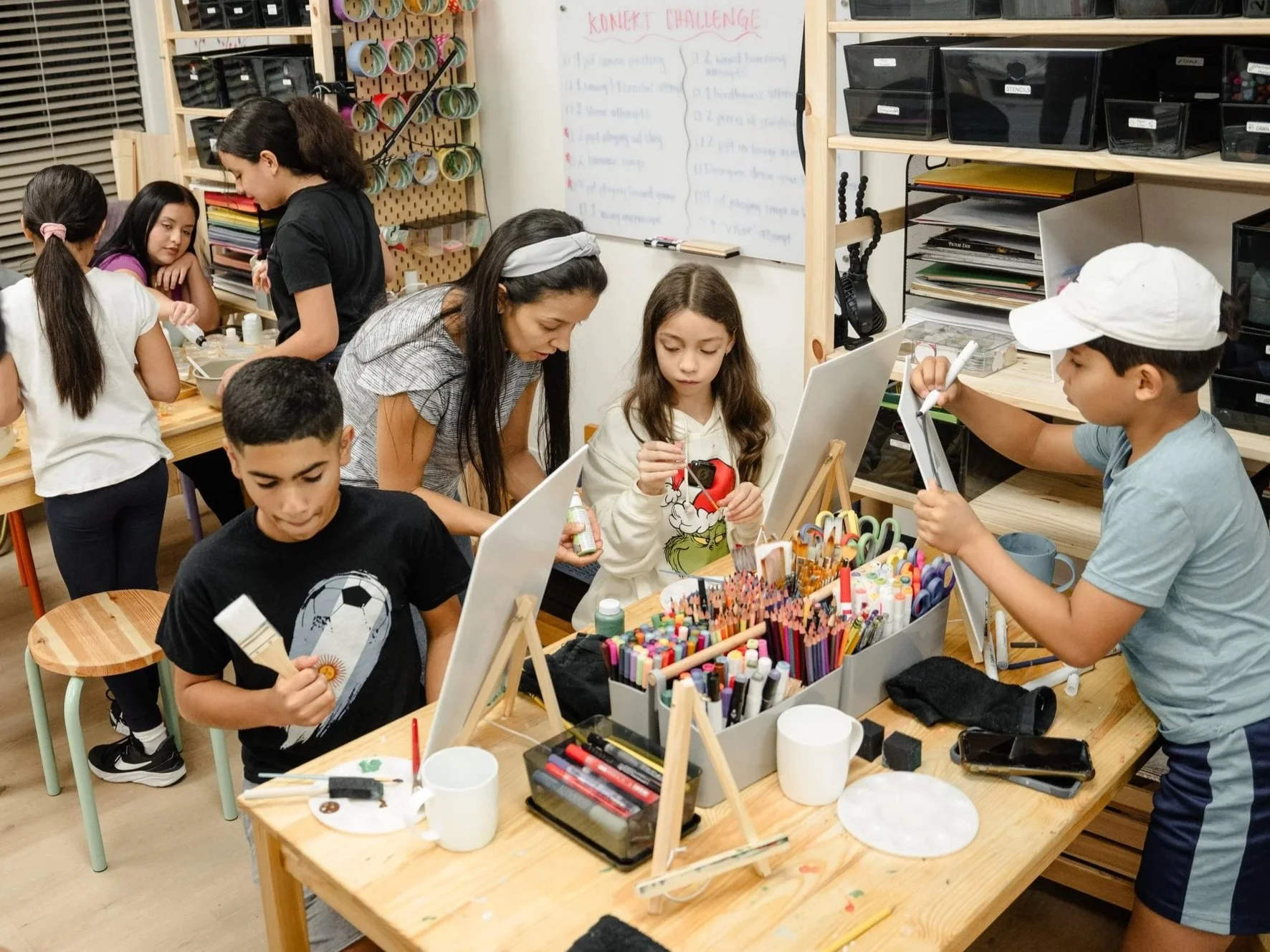 Kids at Konekt Makers Day Camp