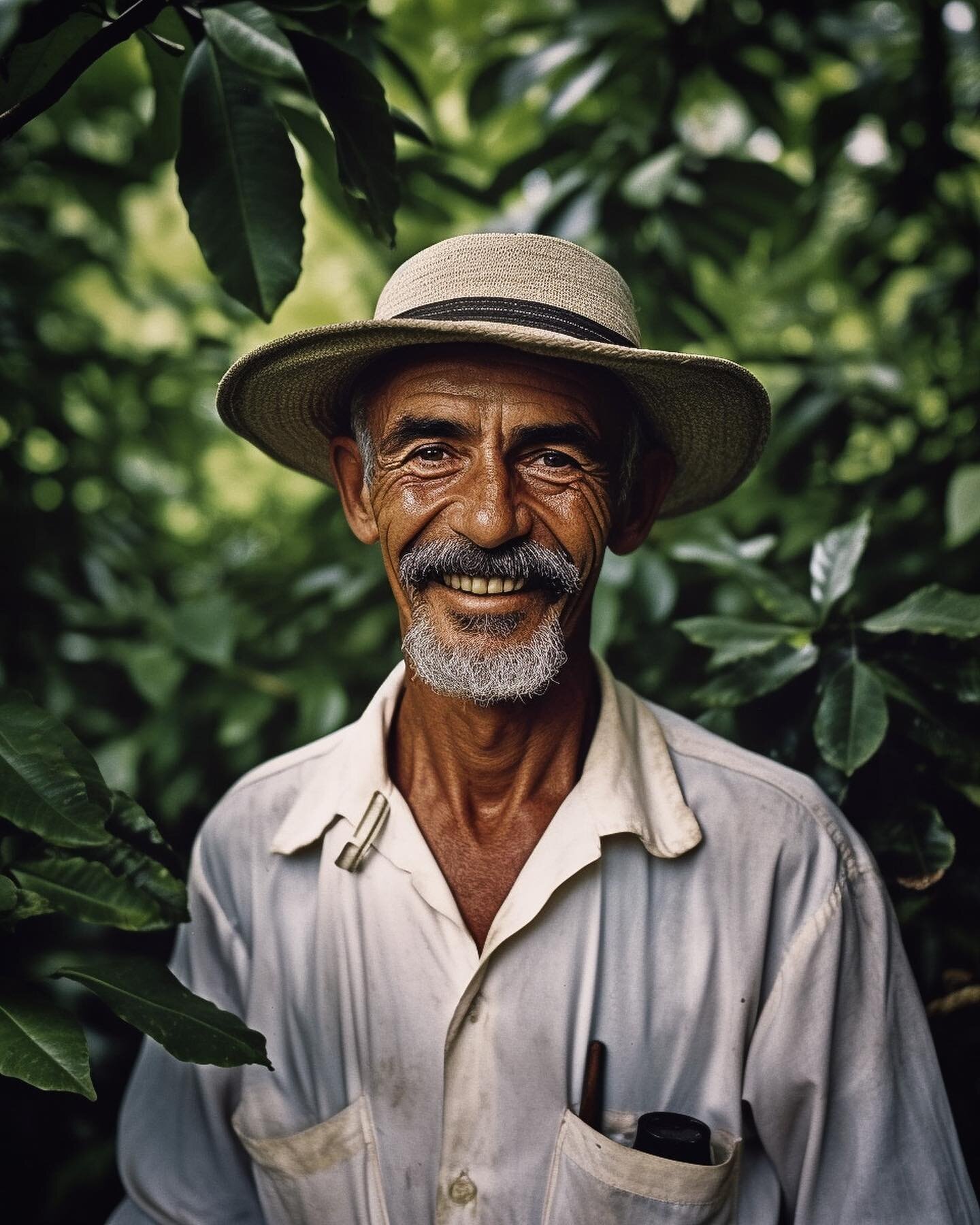 vIAgem de hoje 4. 

Este &eacute; o Sr. Paulo. Um homem de fala calma, m&atilde;os calejadas e pele marcada pelo Sol, por causa do seu trabalho di&aacute;rio do seu cafezal, no Brasil. 

Quando n&atilde;o est&aacute; cuidando da colheita ou fazendo m