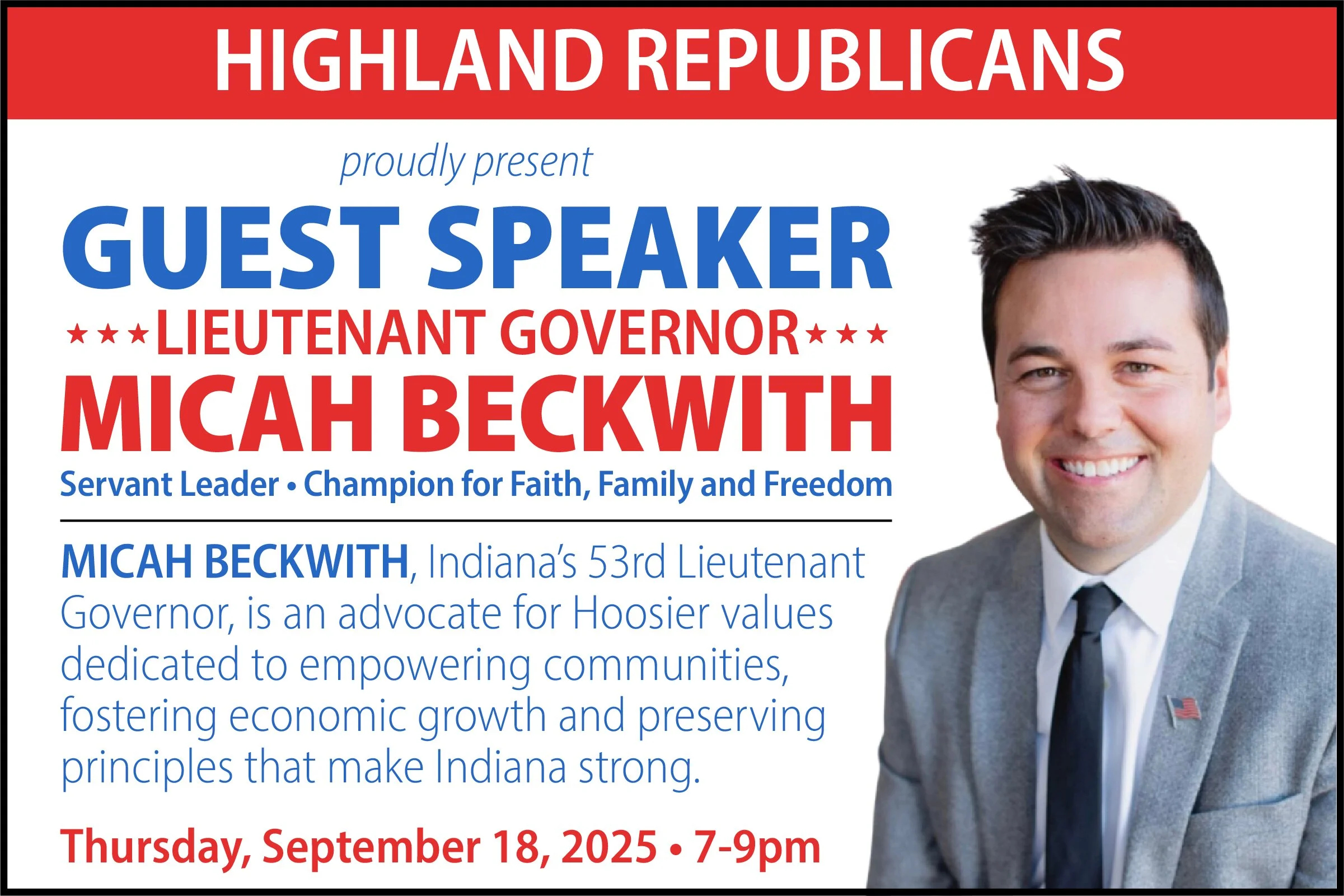 HLRP Monthly Meeting with Guest Speaker, Lt. Governor Micah Beckwith