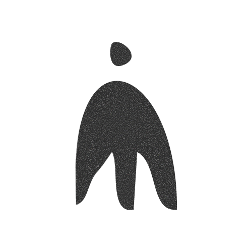 Gray silhouette of a person with a cape against a black background.