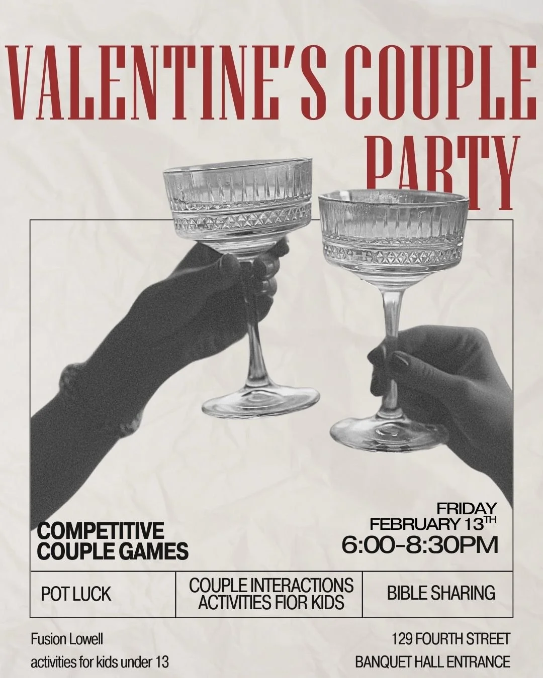 Valentine’s Couple Party | 6-8:30P