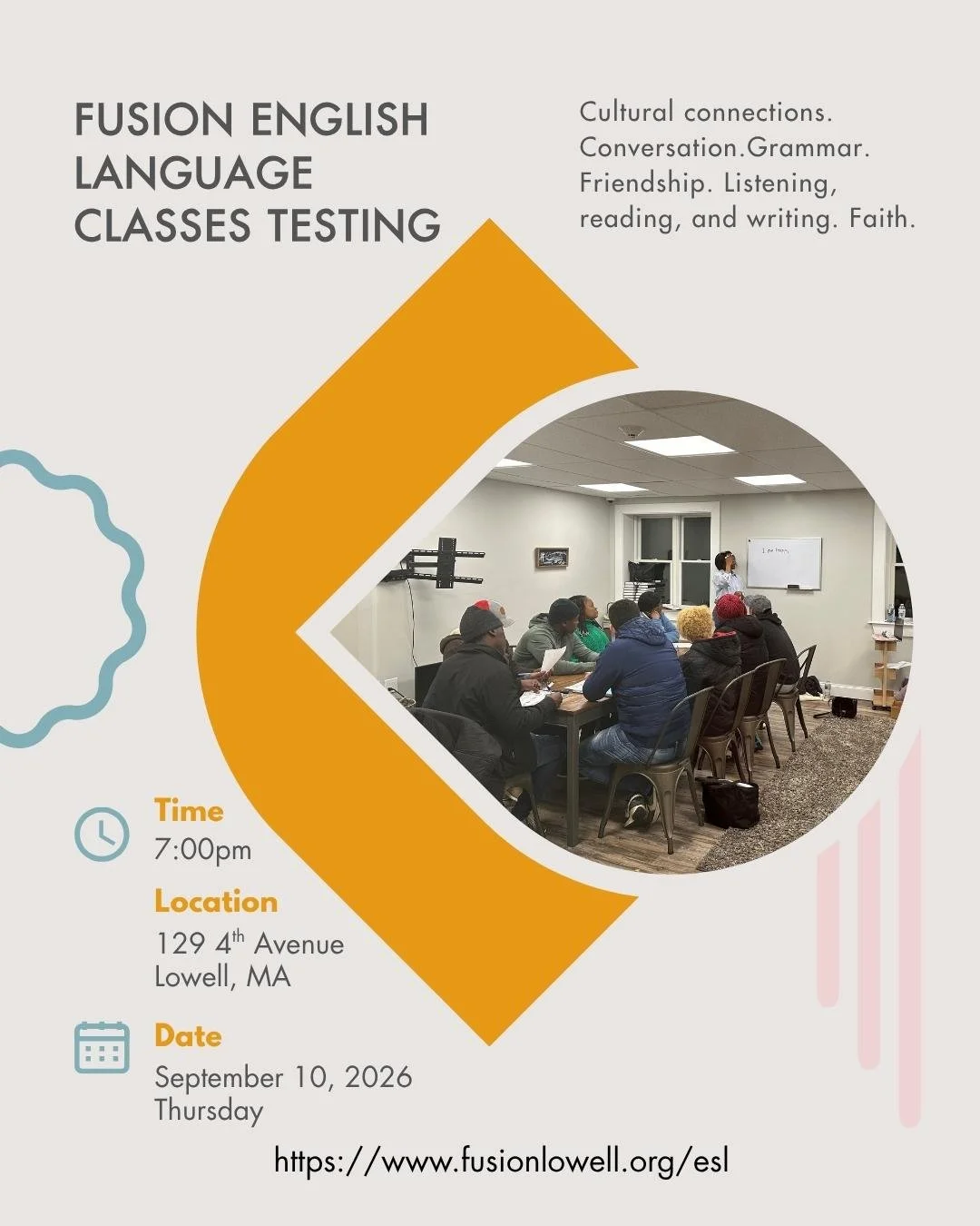 Fusion English Language Classes Testing