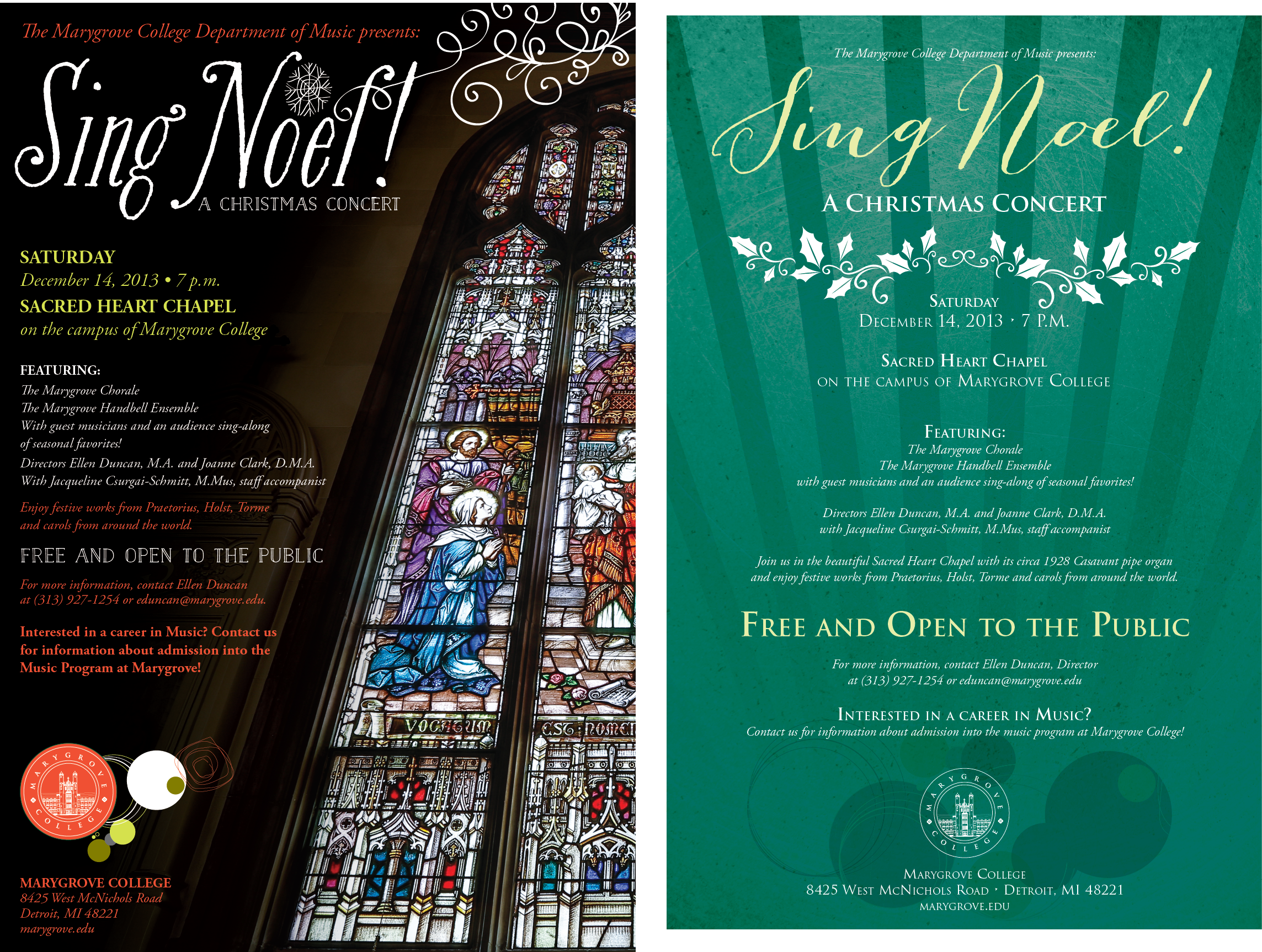 marygrove college holiday event poster