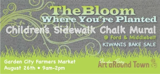 sidewalk chalk mural event flyer
