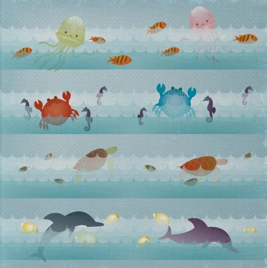 image of different sea creatures in the ocean