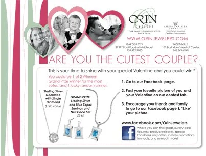 jewelry store post card for valentine's day sale