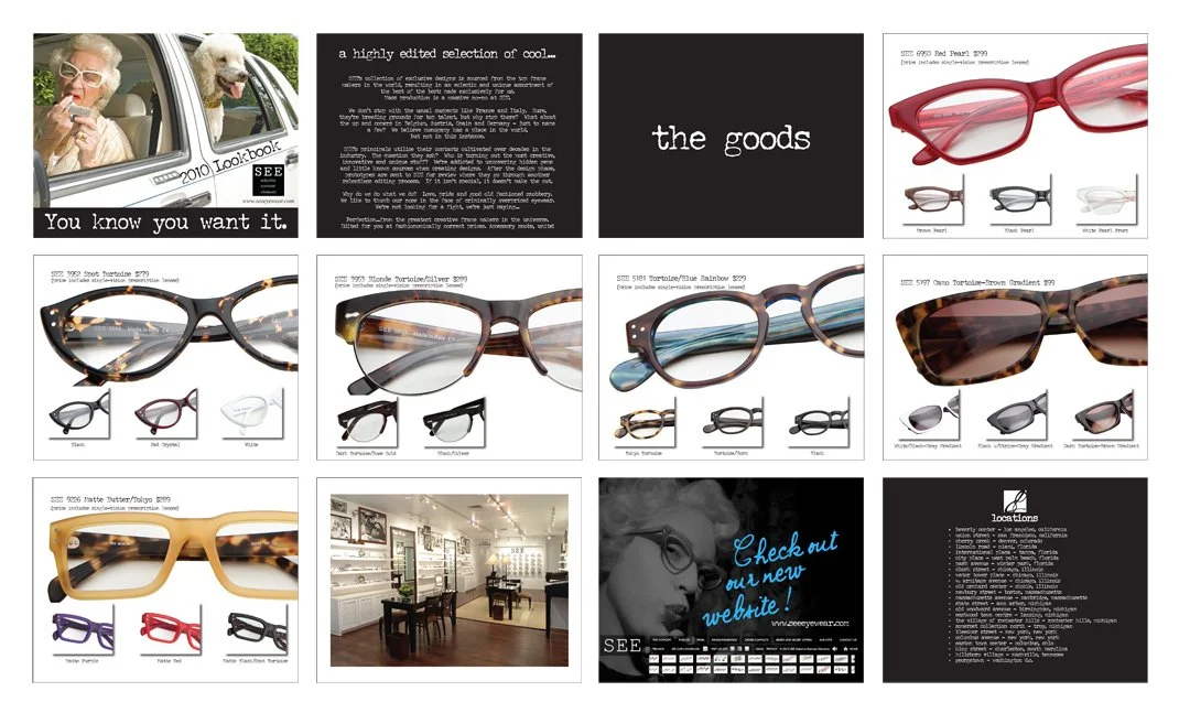 look book of eyeglasses