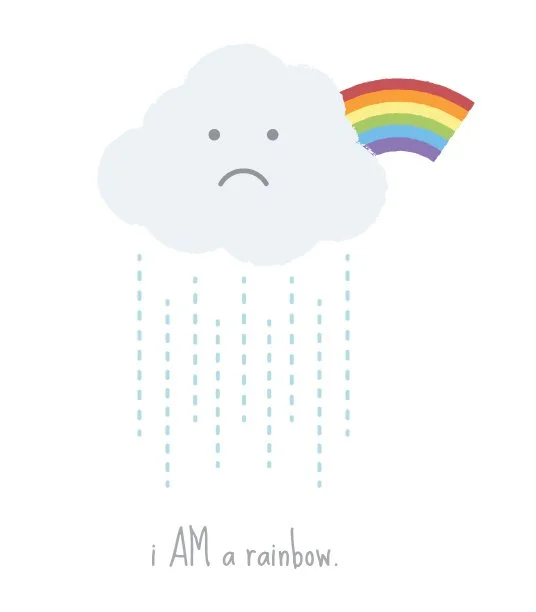 I am a rainbow kids art print