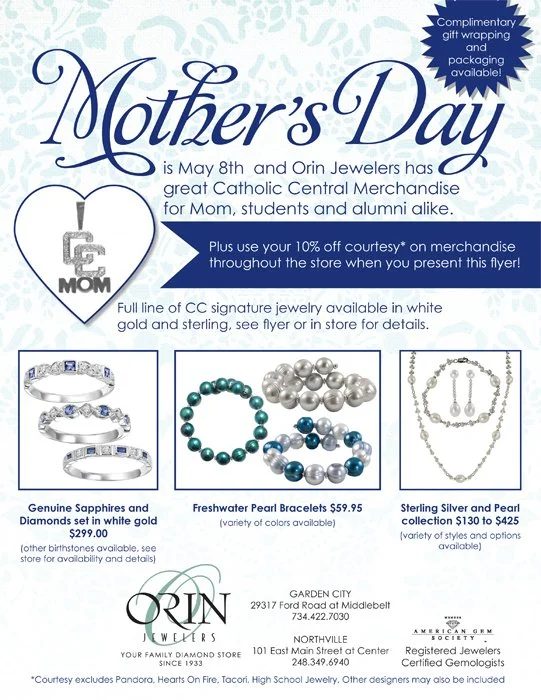 mother's day jewelry store sale flyer