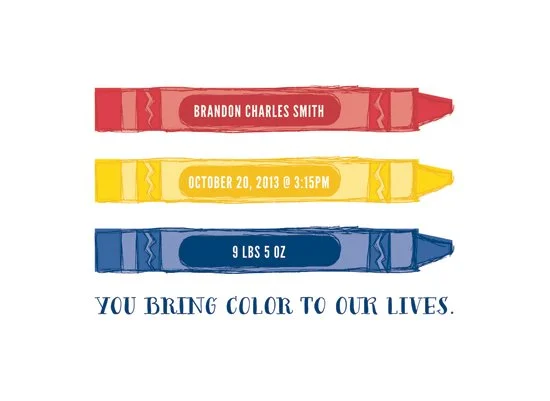 customizable kids art print with crayons