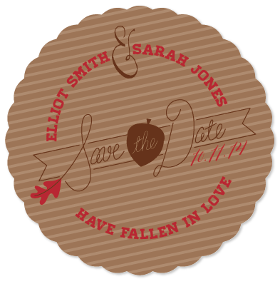 fall themed wedding save the date