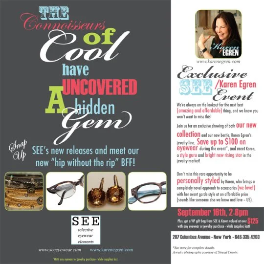 eyeglass store trunk show advertisement