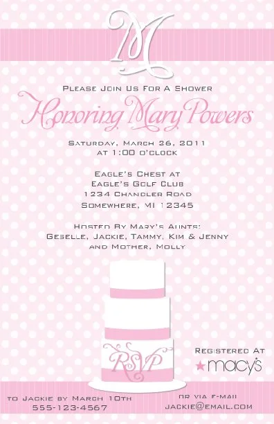 wedding shower invite