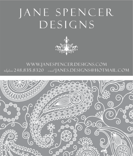 business cards for an interior designer