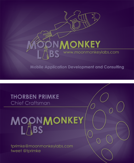business cards for a tech startup