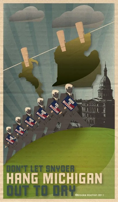 michigan politics propaganda poster
