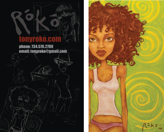 business cards for an artist