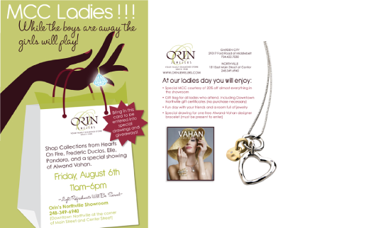 jewelry store ladies night sale flyer