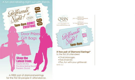 jewelry store girlfriends night sale postcard