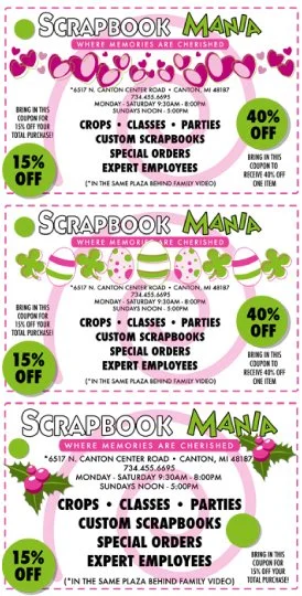 scrapbook store monthly coupons