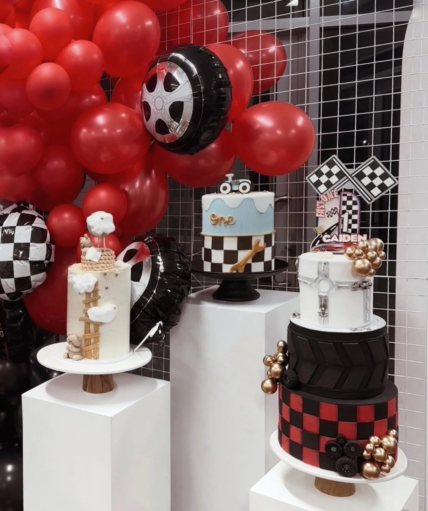 Looking back at my son&rsquo;s first birthday cake in 2023, I still can&rsquo;t believe how I managed to  create three cakes in under 24 hours, toppers all made from scratch, and 2 cakes are fondant!
I&rsquo;m crazy right? 😩😂
whilst attending to al