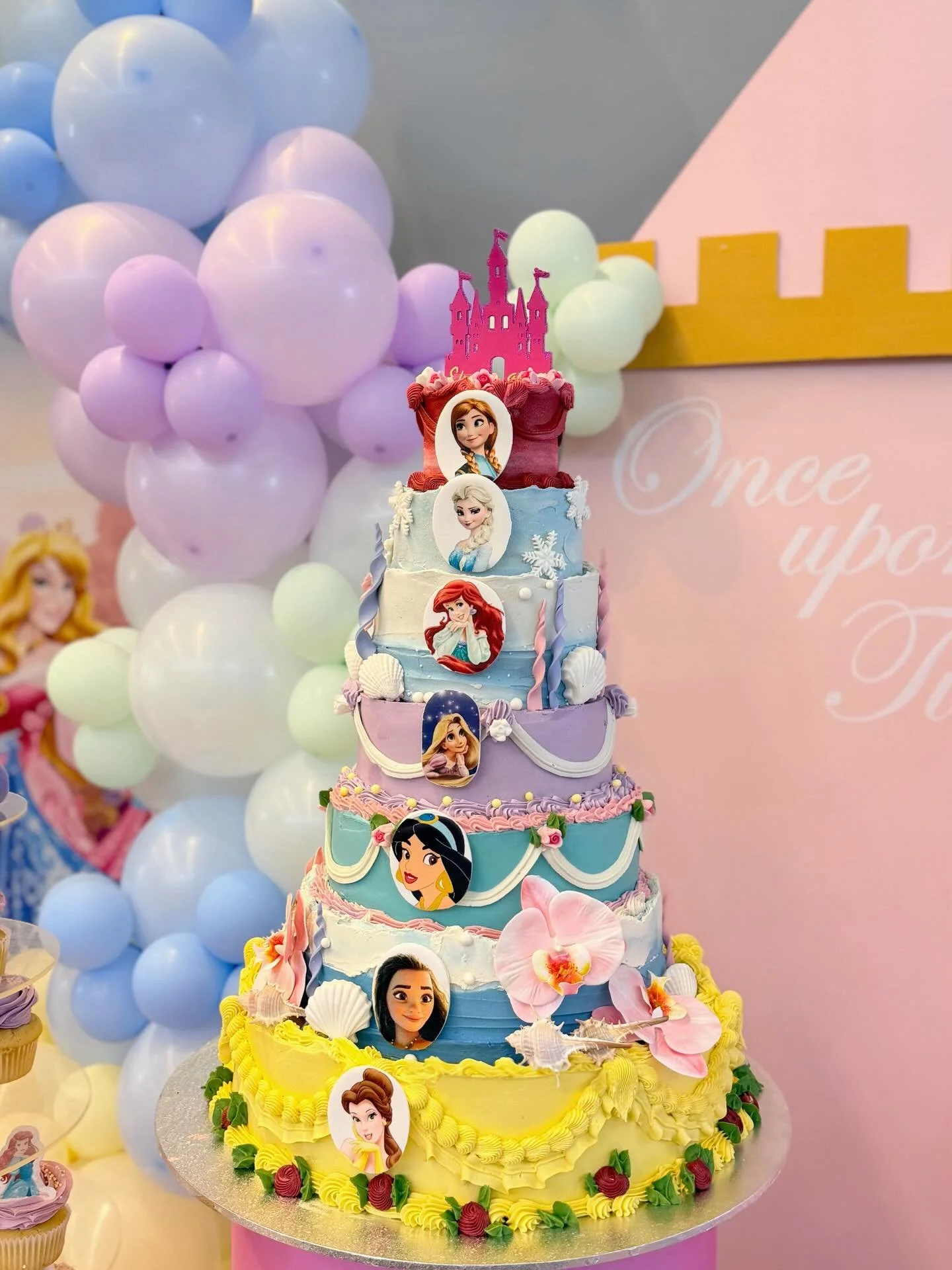 A princess worthy of a 7-Tier all real birthday cake!