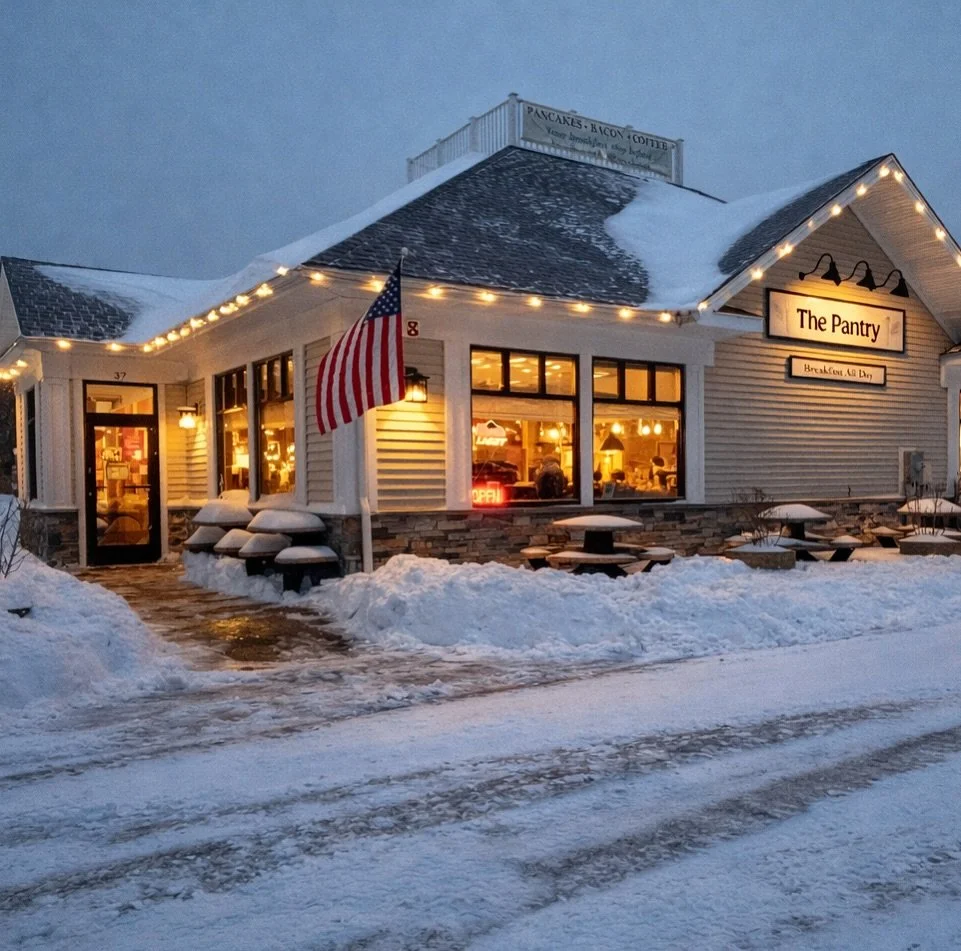 ❄️🤍 For those who are safely out today, The Pantry is open until 1:30 PM.

Please take your time and drive safe. If you&rsquo;re traveling, plowing, or working through the storm, we&rsquo;re here with hot food and warm coffee ☕️

Always grateful for