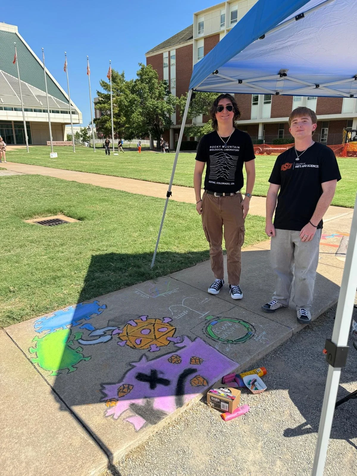 Justin and Ian make art (with Hollis’ help)