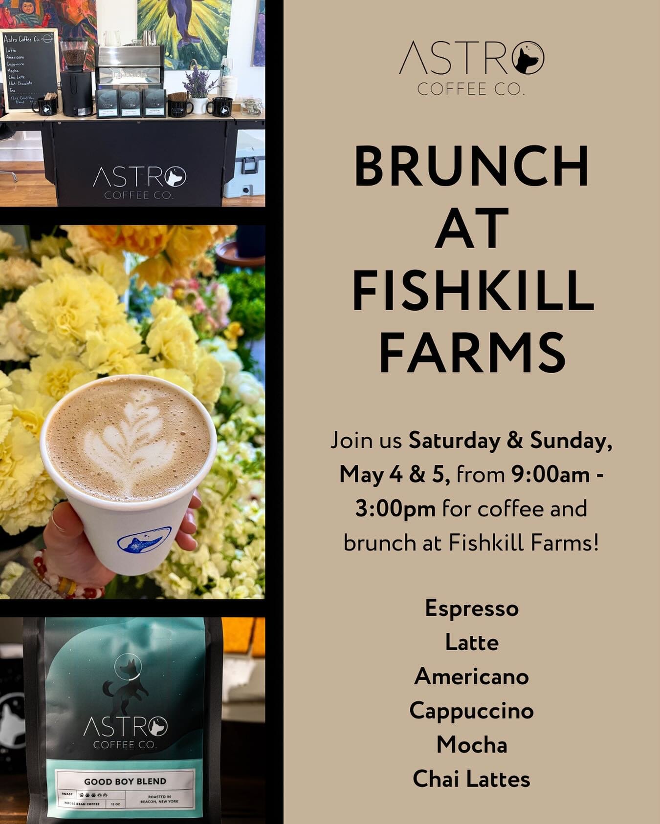 Weekend Brunch at Fishkill Farms 🍳

Join us for their last brunch of the season at @fishkillfarms! Coffee will start being served at 9am, and brunch starts at 10am! 

📅 May 4 &amp; 5
🕙 9:00am - 3:00pm

📍Fishkill Farms
9 Fishkill Farm Rd
Hopewell 