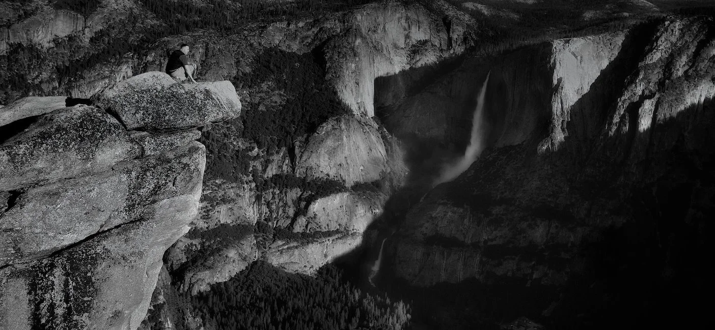 Robert Hanna on Hanging Rock in Yosemite National Park