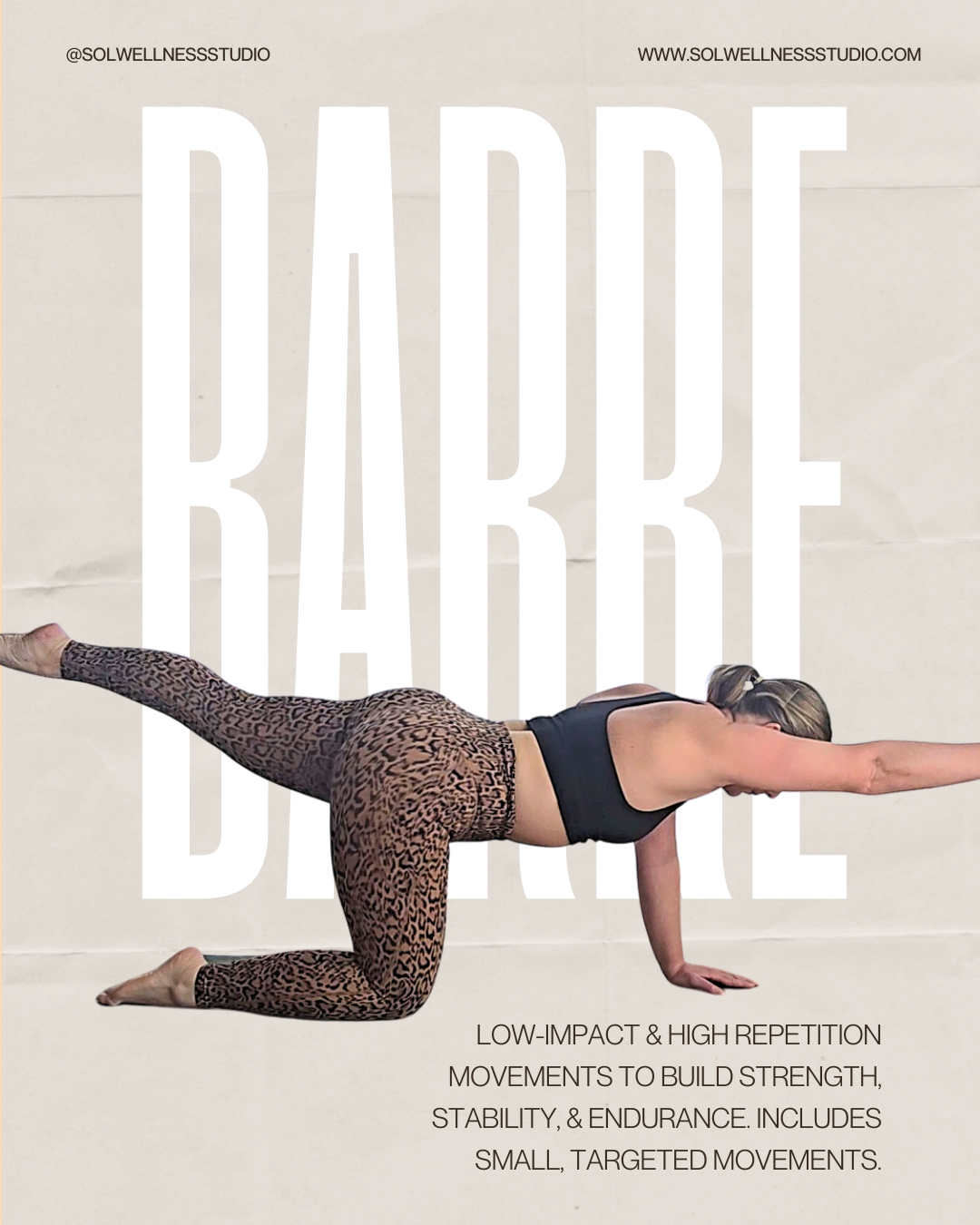 Barre classes are low impact and high repetition