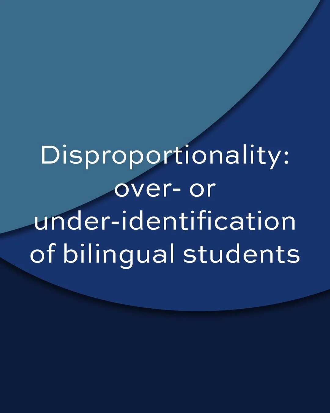 This research summary reviews evidence that bilingual/ELL students are sometimes disproportionately represented in special education in some districts and under-represented in others, depending on local assessment practices.

It highlights causes: in