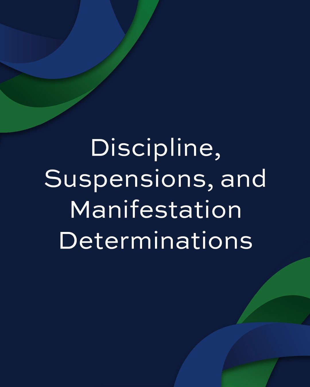 This resource describes protections for students with disabilities in disciplinary situations.

For removals over a certain duration, schools must conduct a manifestation determination review to see if the behavior was caused by the disability or fai