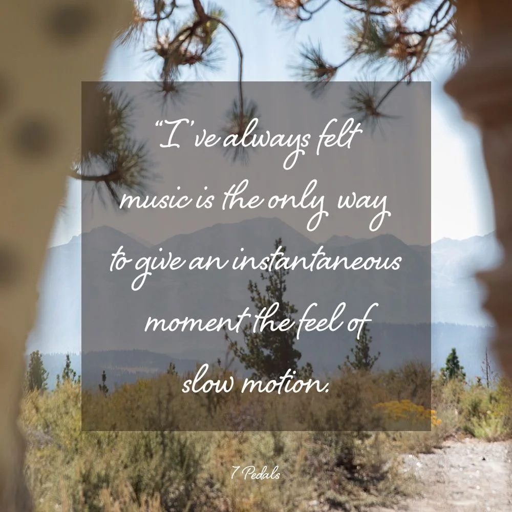 Music stretches over time. It slows the moment just enough for us to feel it. Regardless of the tempo, music keeps us from rushing past it. We stop, pause, listen, and feel different.

I have spent years moving too fast through pain because slowing d