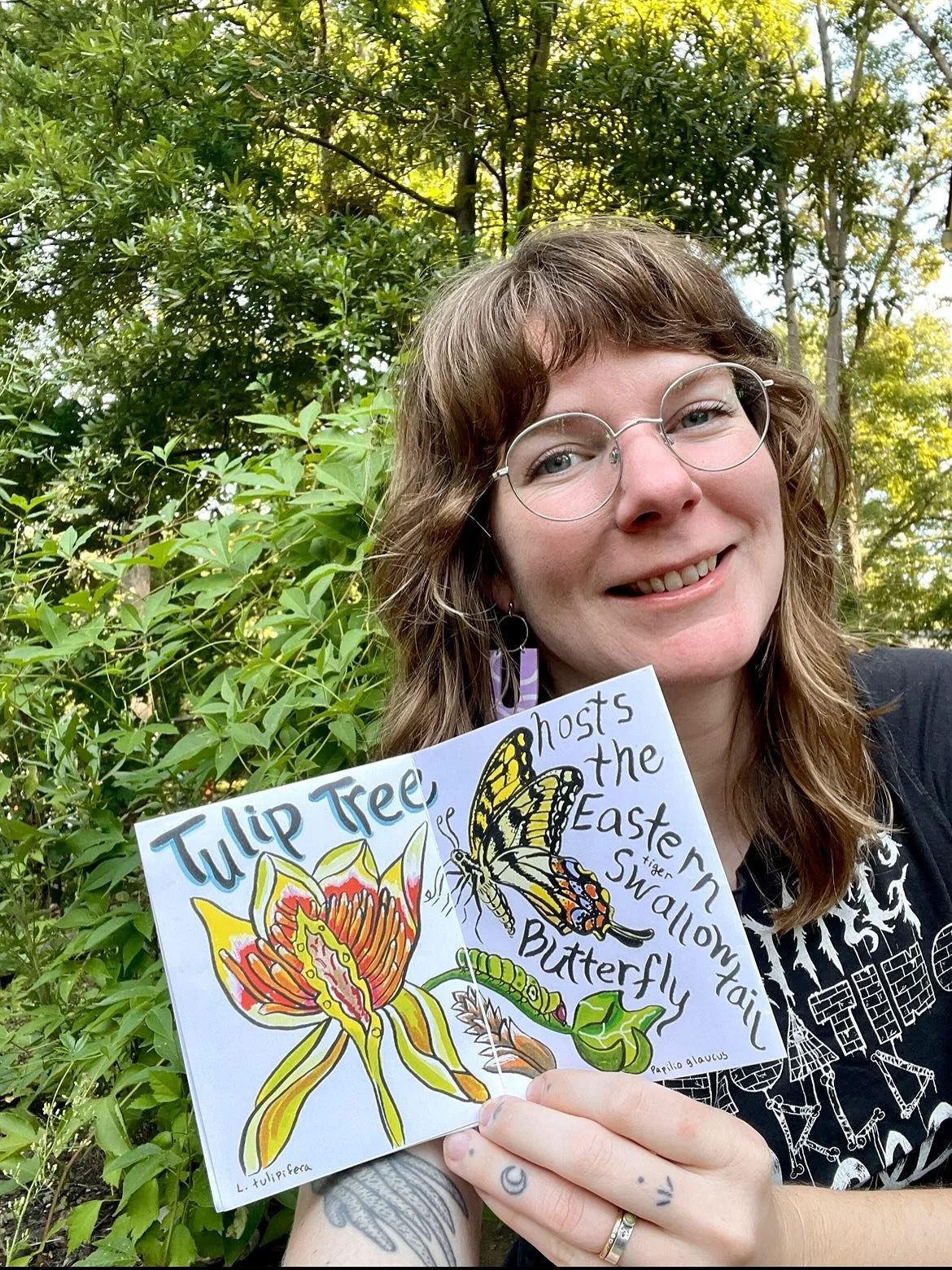 After much tweaking and trial and error I present to you a new mini &lsquo;zine featuring some of my favorite James River native plants and friends! This full color 8 page zine also includes an 11x17 inch fold out poster illustration of an eastern bo