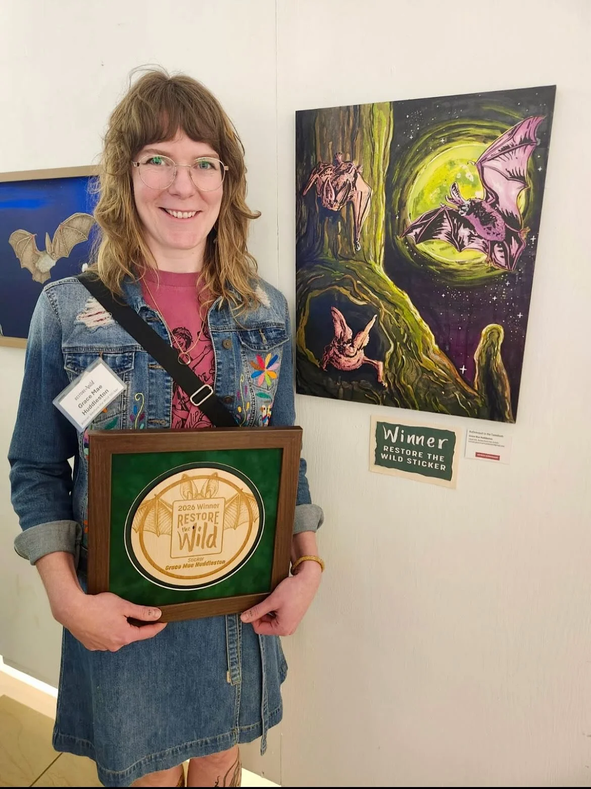 What a delight and an honor! My entry to the DWR&rsquo;s Restore the Wild annual art competition was chosen to be reproduced as a sticker! This year the animal that everyone who entered made art about was the Rafinesque&rsquo;s Big Eared Bat, a small