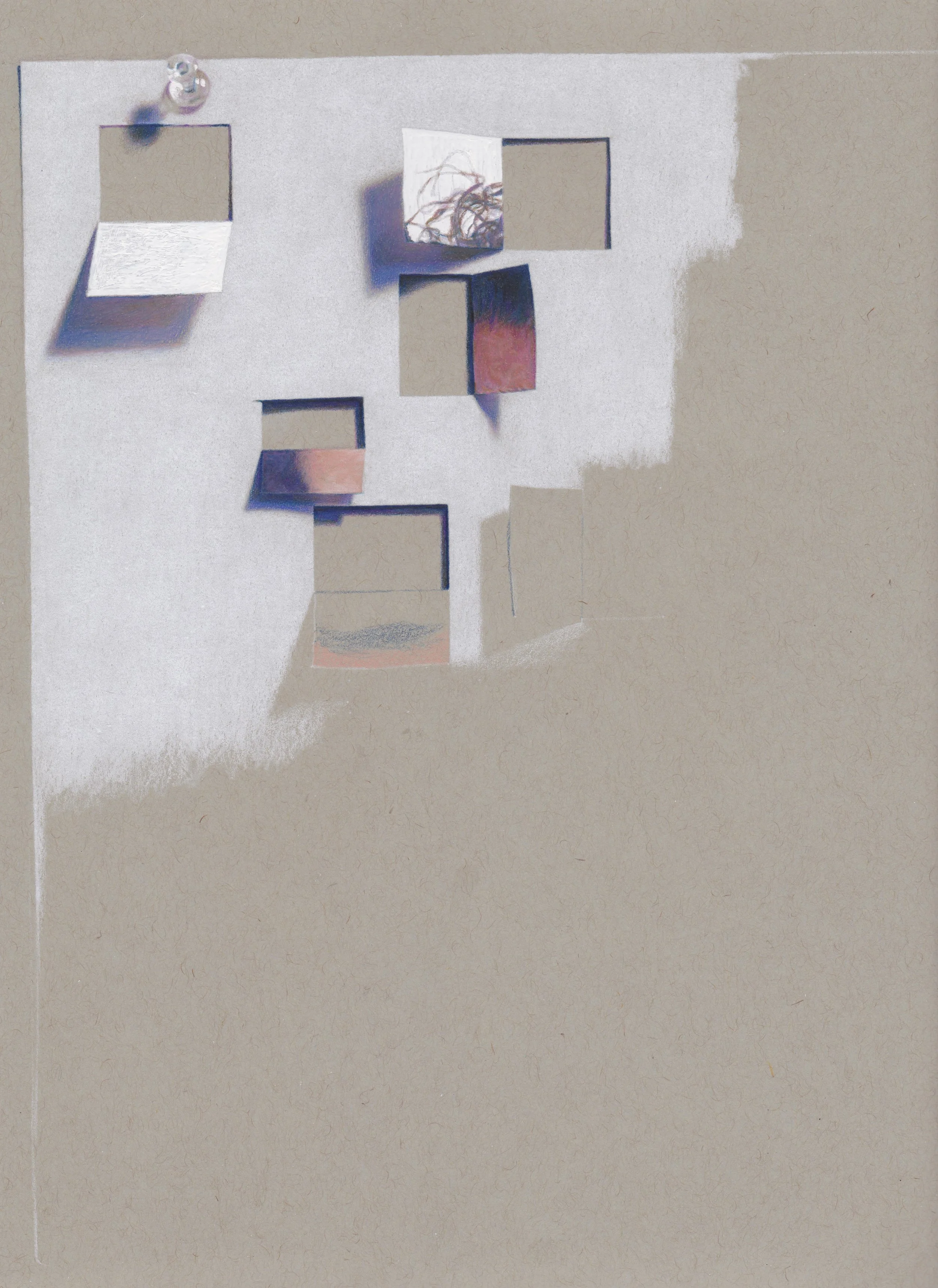   Facing Back (Day 5)   
Colored Pencil on Gray Paper • 2020 • 9” x 12”