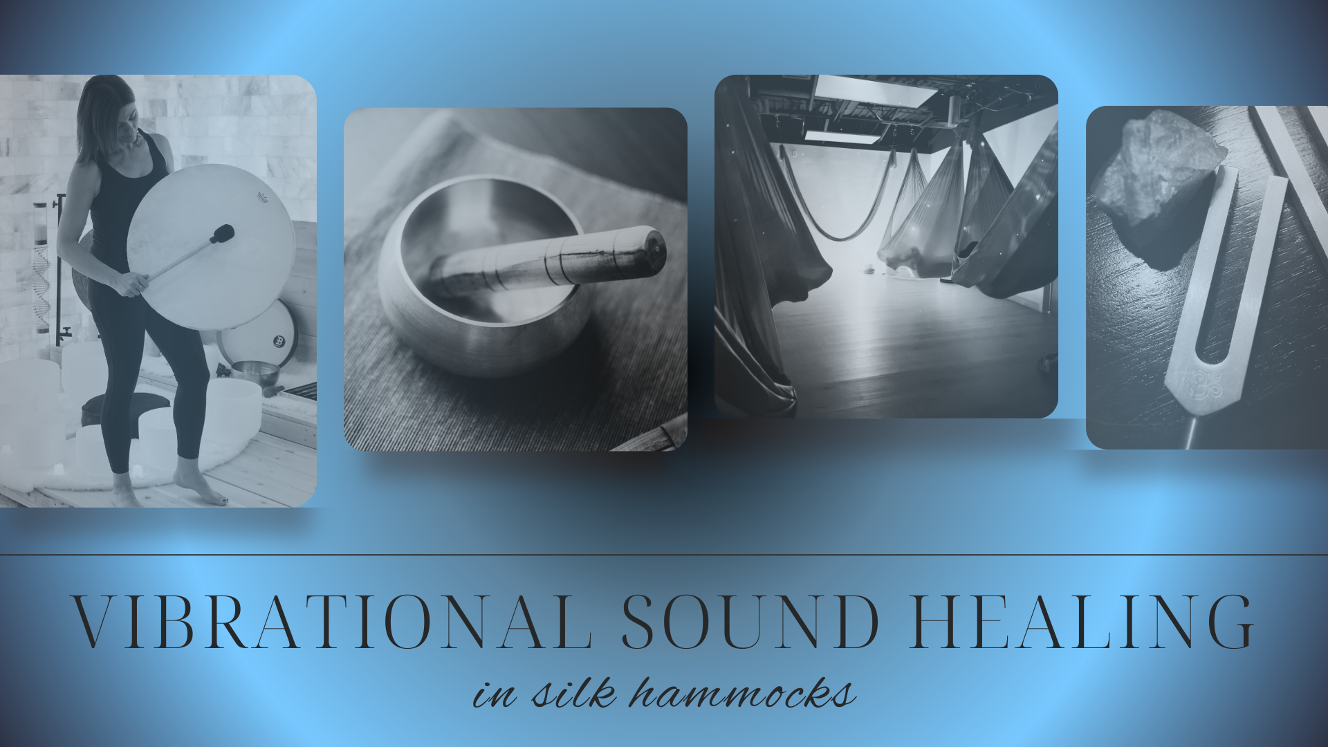 vibrational sound healing in silk hammocks