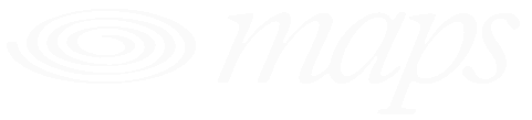 Map's logo with a spiral design and the word 'maps' in cursive