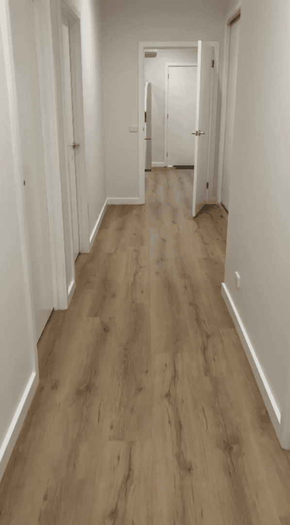 Internal hallway within a commercial building completed by AMW Builders in Bendigo