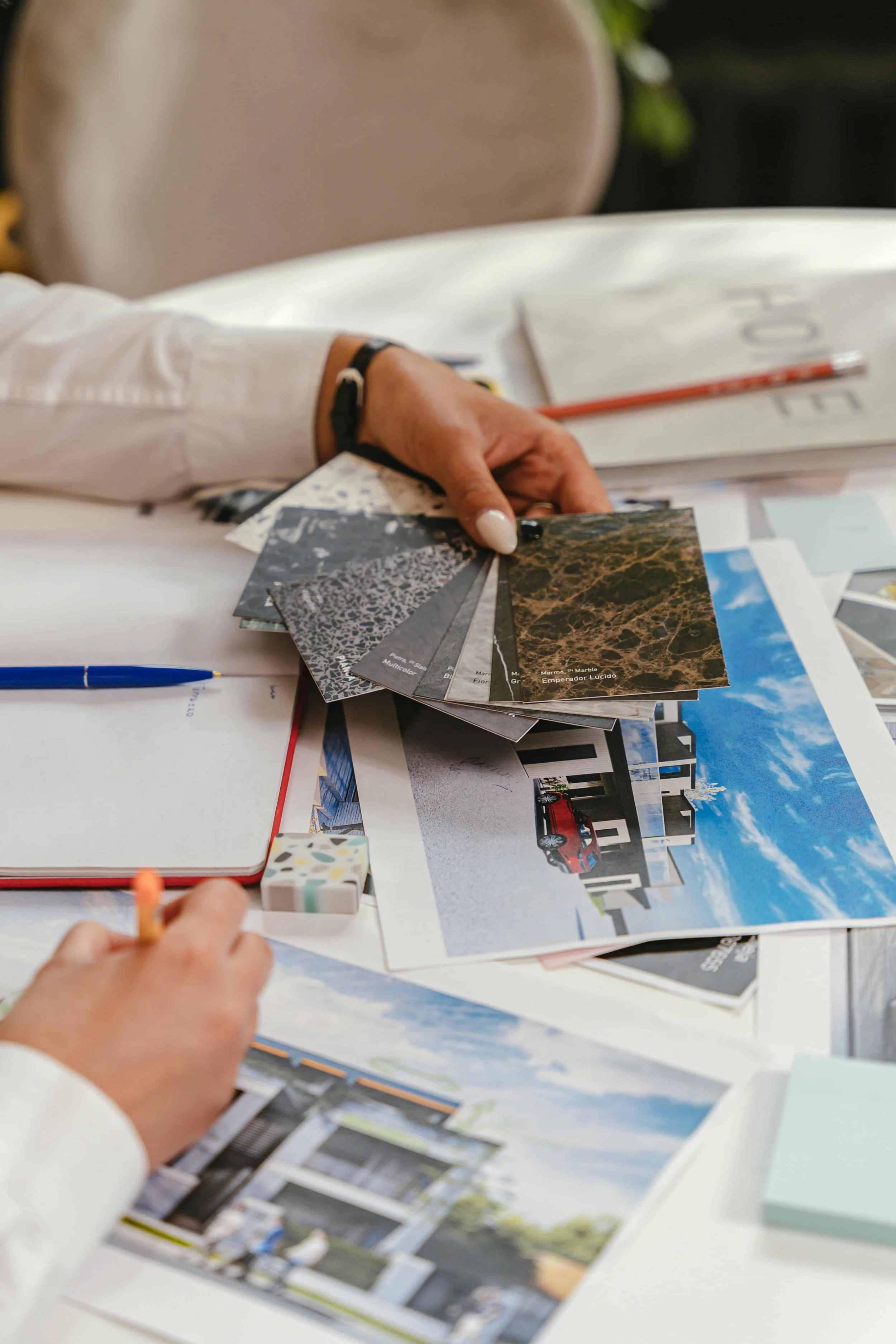 Selecting materials and reviewing approvals for a building project with AMW Builders in Bendigo.